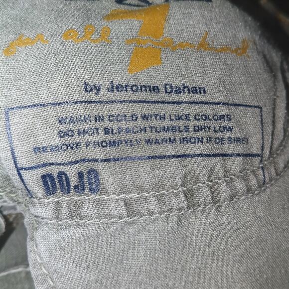 7 for All Mankind SFAM  Vintage Y2K Drab Green Denim Dojo Jeans  26 - Picture 11 of 12